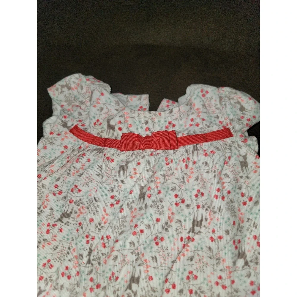 Gymboree layette‎ line forest sprouts deer dress size 0 3 months